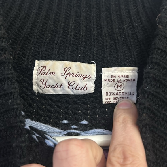 Vintage Palm Springs Yacht Club Turtleneck Sweater - Medium - Picture 2 of 4